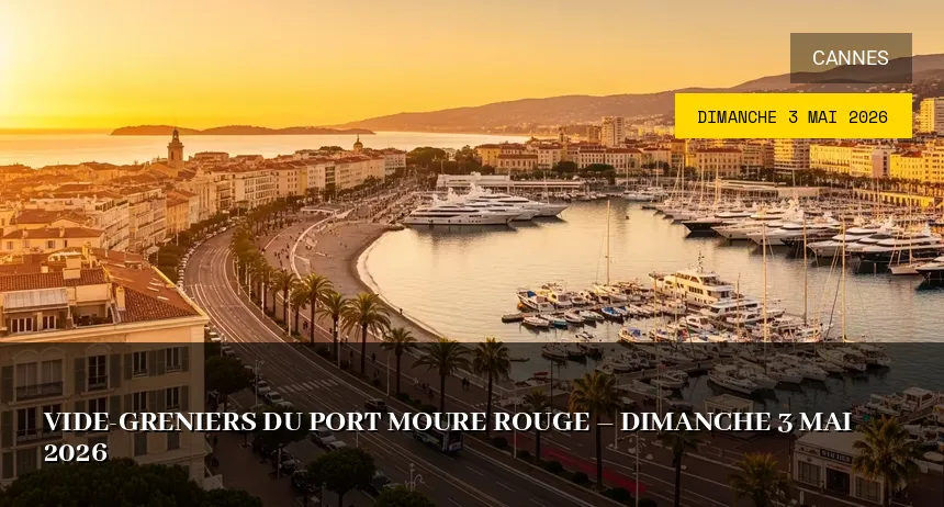 Affiche de l'événement : Vide-greniers du port Moure Rouge – Dimanche 3 Mai 2026
