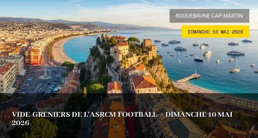 Affiche de l'événement : Vide-greniers de l&rsquo;ASRCM Football – Dimanche 10 Mai 2026