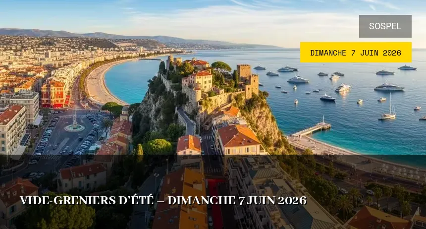 Affiche de l'événement : Vide-greniers d&rsquo;Été – Dimanche 7 Juin 2026