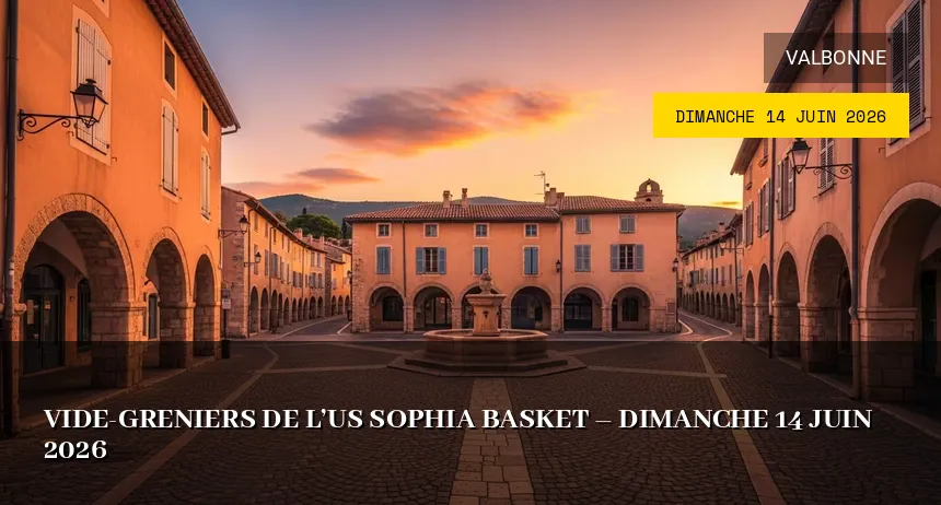 Affiche de l'événement : Vide-greniers de l&rsquo;US Sophia Basket – Dimanche 14 Juin 2026