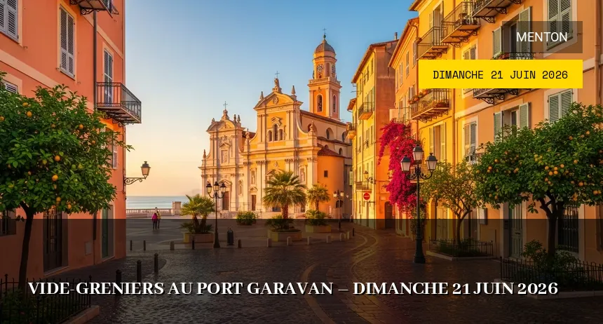 Affiche de l'événement : Vide-greniers au Port Garavan – Dimanche 21 Juin 2026