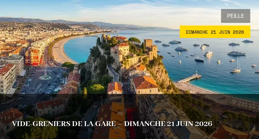 Affiche de l'événement : Vide-greniers de la Gare – Dimanche 21 Juin 2026