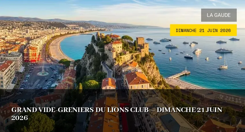 Affiche de l'événement : Grand Vide-Greniers du Lions Club – Dimanche 21 Juin 2026
