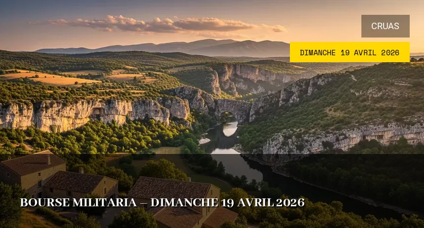 Affiche de l'événement : Bourse Militaria – Dimanche 19 Avril 2026