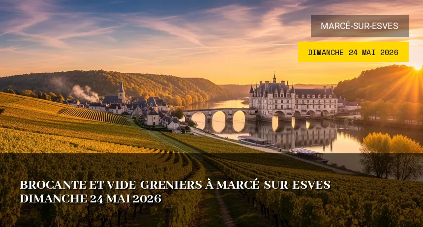 Affiche de l'événement : Brocante et Vide-Greniers à Marcé-sur-Esves – Dimanche 24 Mai 2026
