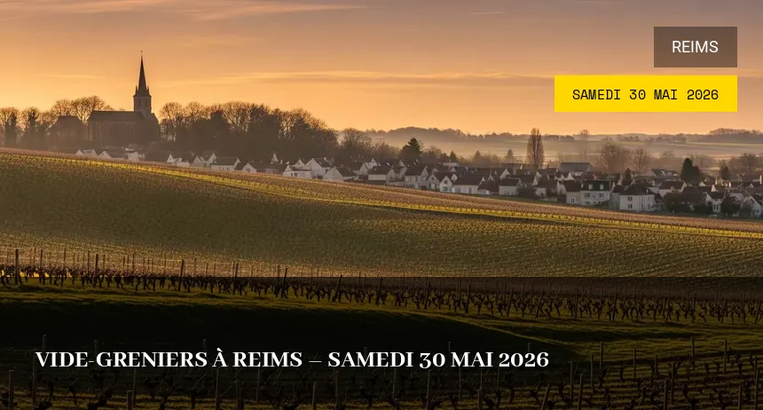 Affiche de l'événement : Vide-greniers à Reims – Samedi 30 Mai 2026