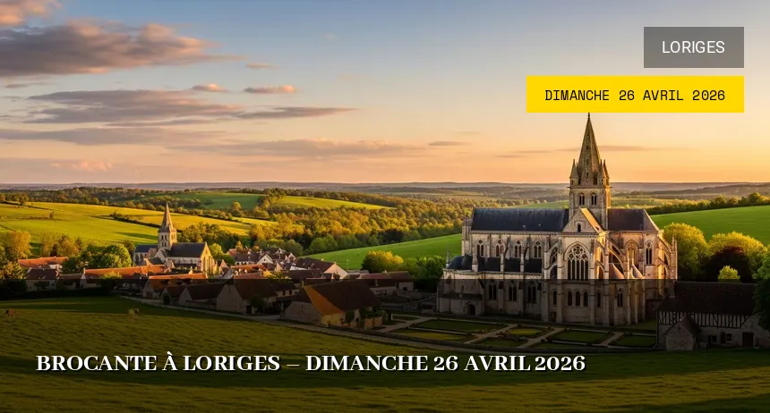 Affiche de l'événement : Brocante à Loriges – Dimanche 26 Avril 2026