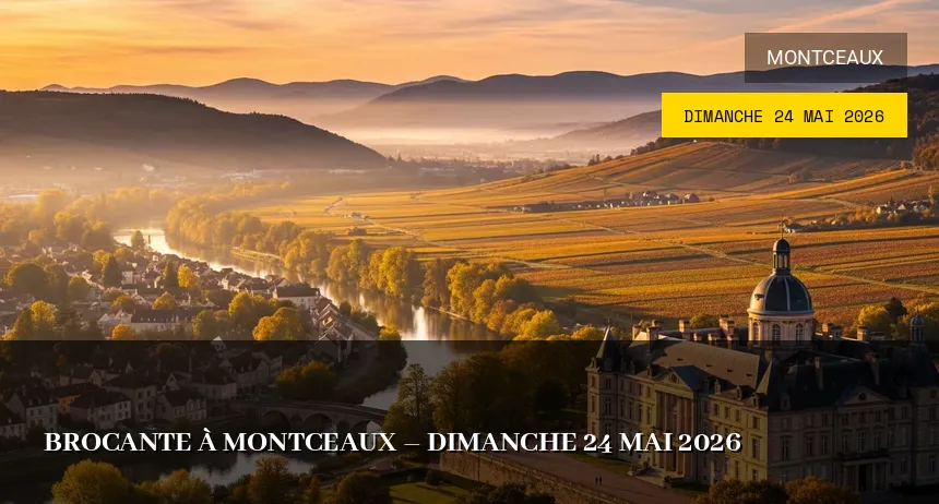 Affiche de l'événement : Brocante à Montceaux – Dimanche 24 Mai 2026