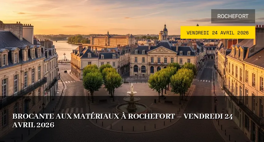 Affiche de l'événement : Brocante aux Matériaux à Rochefort – Vendredi 24 Avril 2026