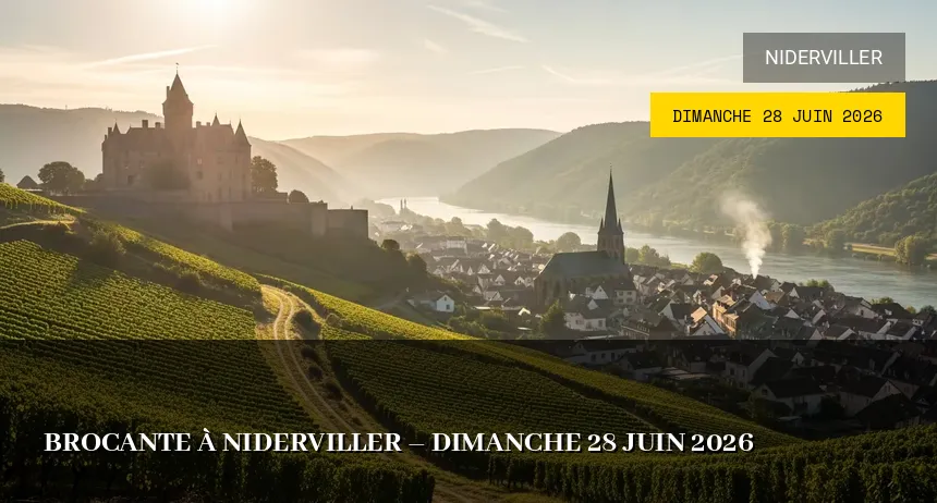 Affiche de l'événement : Brocante à Niderviller – Dimanche 28 Juin 2026