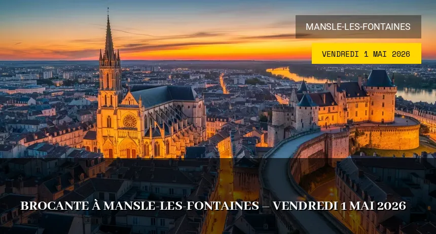Affiche de l'événement : Brocante à Mansle-les-Fontaines – Vendredi 1 Mai 2026