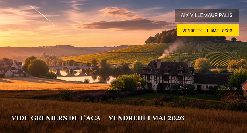 Affiche de l'événement : Vide-greniers de l&rsquo;ACA – Vendredi 1 Mai 2026