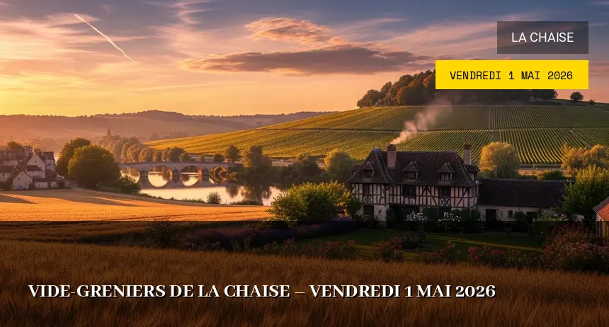 Affiche de l'événement : Vide-greniers de La Chaise – Vendredi 1 Mai 2026