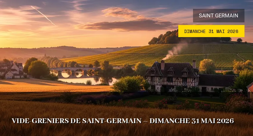 Affiche de l'événement : Vide-greniers de Saint-Germain – Dimanche 31 Mai 2026