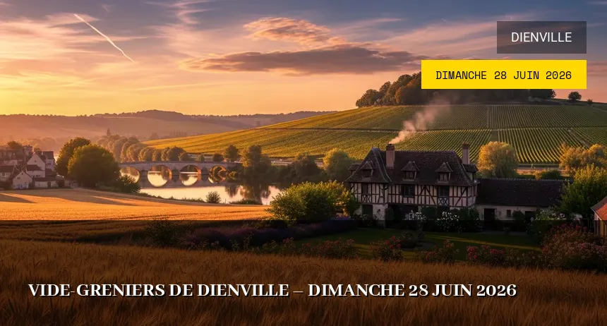 Affiche de l'événement : Vide-greniers de Dienville – Dimanche 28 Juin 2026