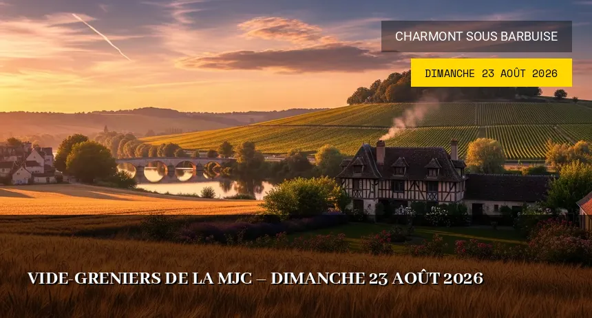 Affiche de l'événement : Vide-greniers de la MJC – Dimanche 23 Août 2026