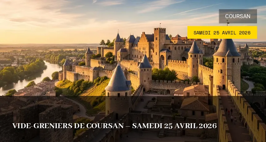 Affiche de l'événement : Vide-greniers de Coursan – Samedi 25 Avril 2026