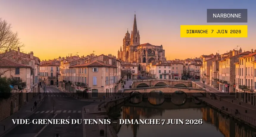 Affiche de l'événement : Vide-greniers du Tennis – Dimanche 7 Juin 2026