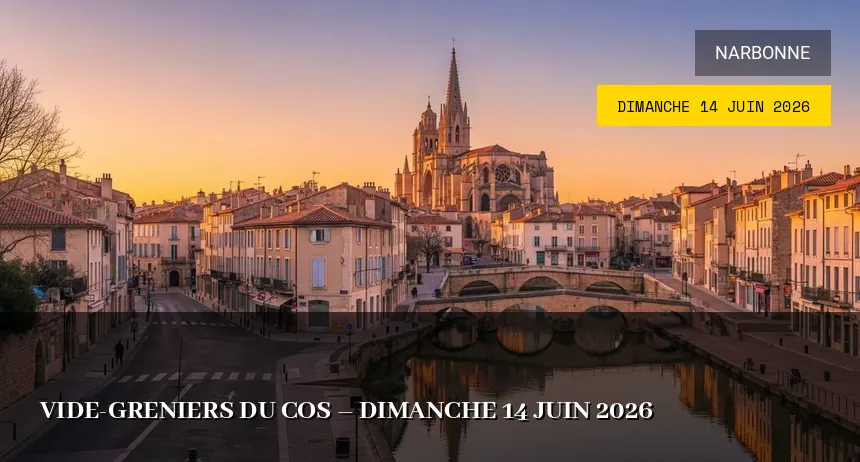 Affiche de l'événement : Vide-greniers du COS – Dimanche 14 Juin 2026
