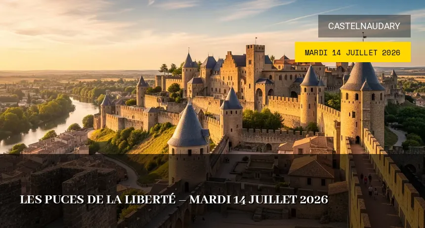 Affiche de l'événement : Les Puces de la Liberté – Mardi 14 Juillet 2026