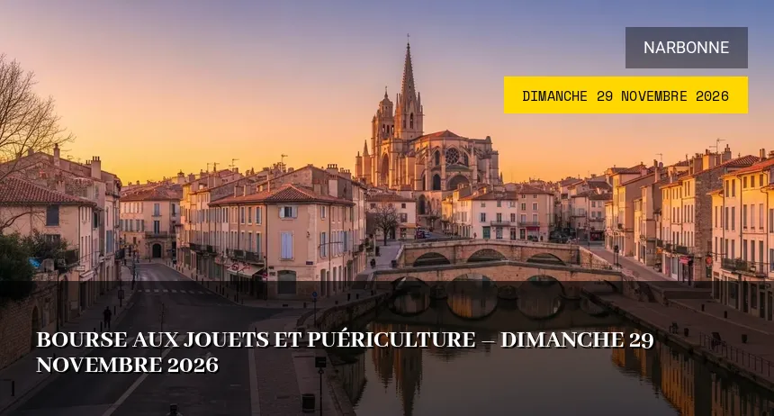 Affiche de l'événement : Bourse aux jouets et puériculture – Dimanche 29 Novembre 2026