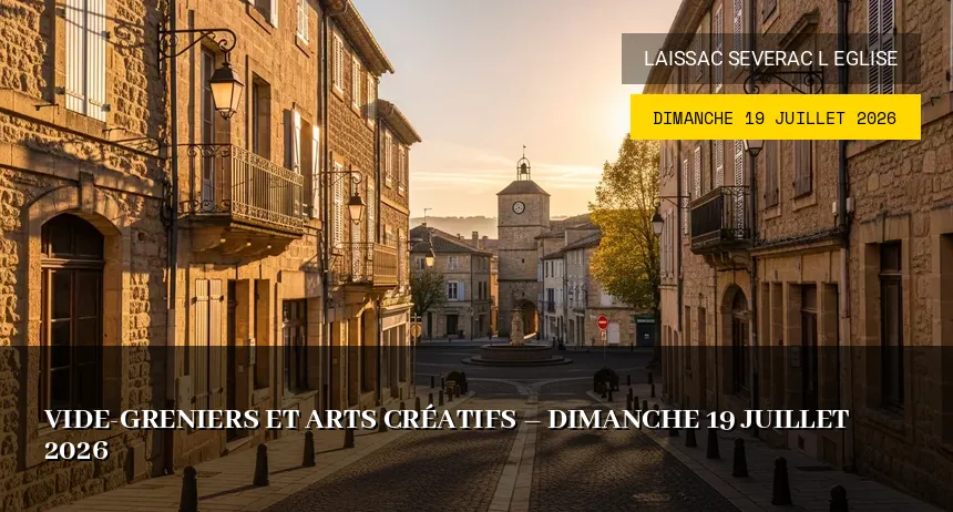 Affiche de l'événement : Vide-greniers et arts créatifs – Dimanche 19 Juillet 2026