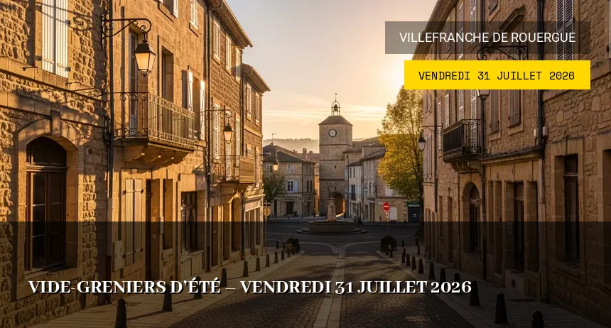 Affiche de l'événement : Vide-greniers d&rsquo;été – Vendredi 31 Juillet 2026