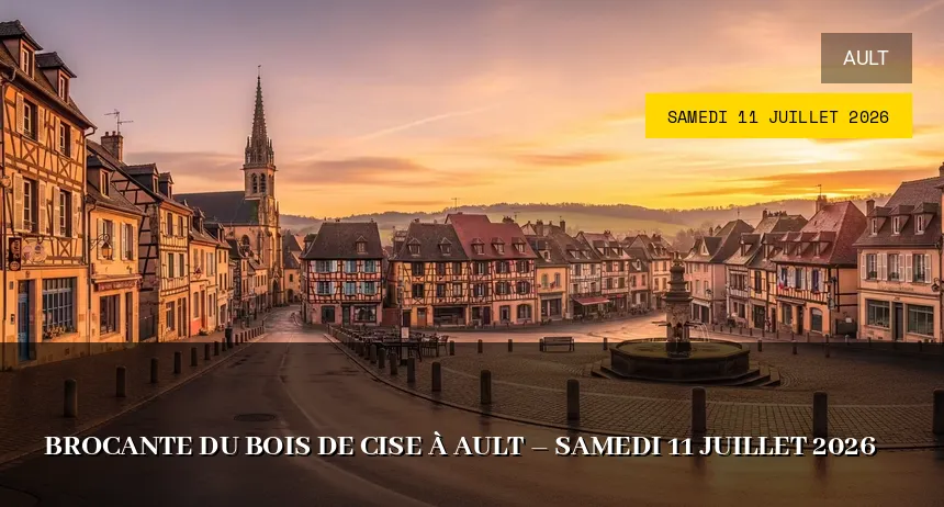 Affiche de l'événement : Brocante du Bois de Cise à Ault – Samedi 11 Juillet 2026