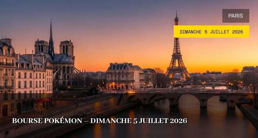 Affiche de l'événement : Bourse Pokémon – Dimanche 5 Juillet 2026