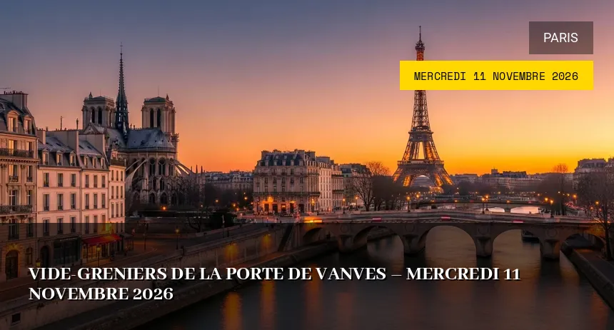 Affiche de l'événement : Vide-greniers de la Porte de Vanves – Mercredi 11 Novembre 2026