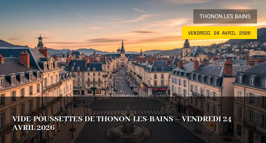 Affiche de l'événement : Vide-poussettes de Thonon-les-Bains – Vendredi 24 Avril 2026