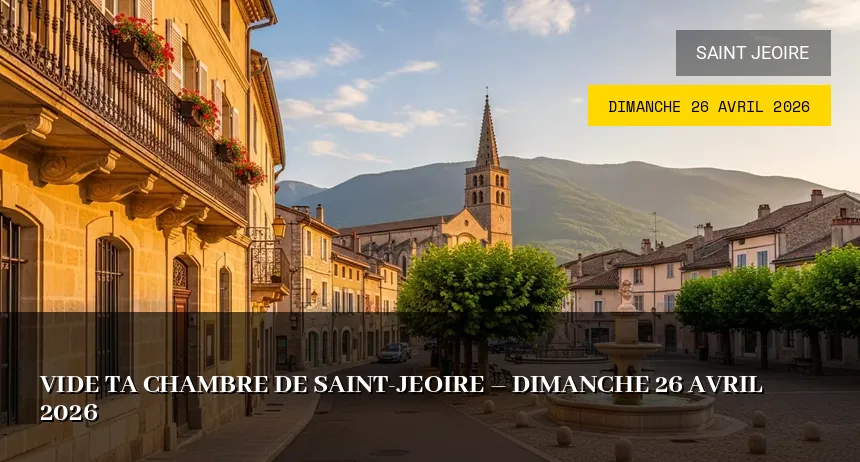 Affiche de l'événement : Vide ta chambre de Saint-Jeoire – Dimanche 26 Avril 2026