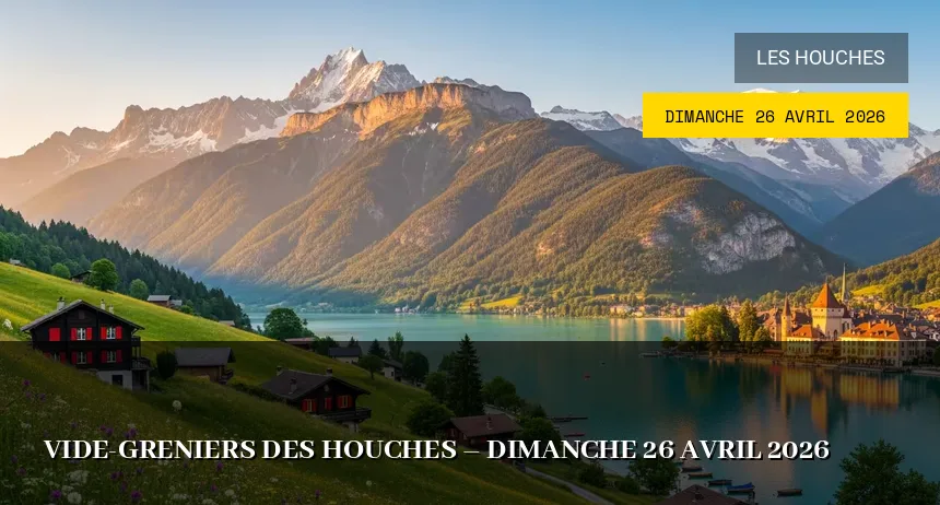 Affiche de l'événement : Vide-greniers des Houches – Dimanche 26 Avril 2026