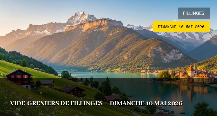 Affiche de l'événement : Brocante de Fillinges – Dimanche 10 Mai 2026