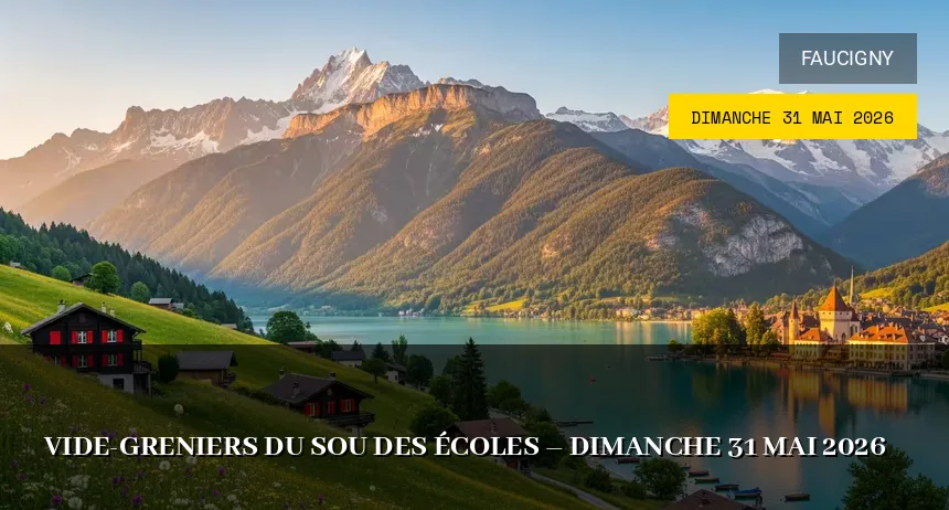 Affiche de l'événement : Vide-greniers de Faucigny – Dimanche 31 Mai 2026