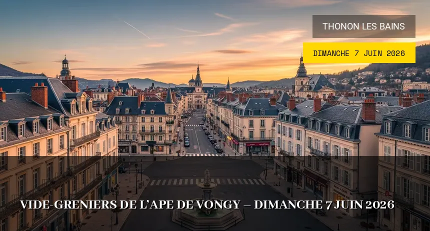 Affiche de l'événement : Vide-greniers de l&rsquo;APE de Vongy – Dimanche 7 Juin 2026