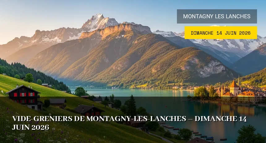 Affiche de l'événement : Vide-greniers de Montagny-les-Lanches – Dimanche 14 Juin 2026
