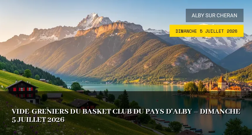 Affiche de l'événement : Vide-greniers du Basket Club du Pays d&rsquo;Alby – Dimanche 5 Juillet 2026
