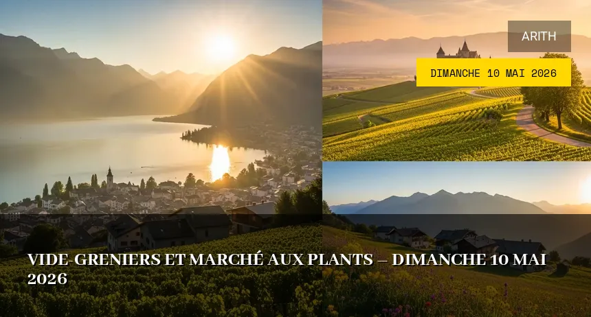 Affiche de l'événement : Vide-greniers et marché aux plants – Dimanche 10 Mai 2026