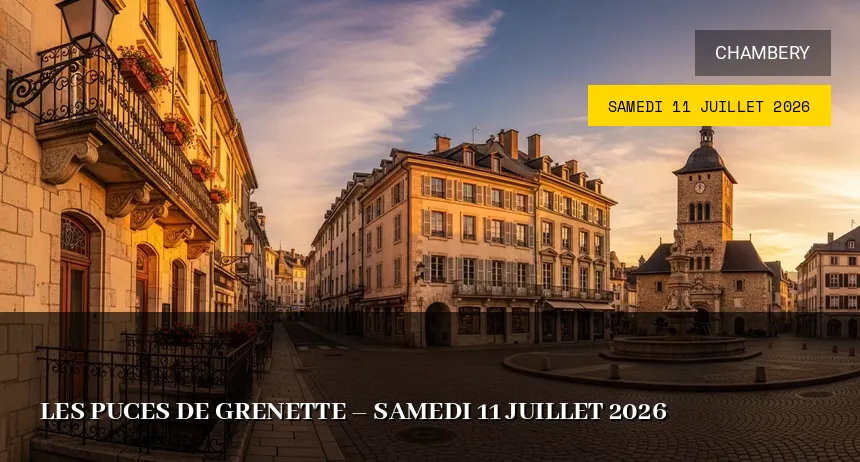Affiche de l'événement : Les Puces de Grenette – Samedi 11 Juillet 2026