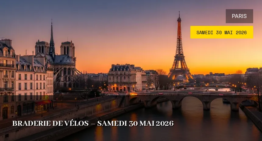 Affiche de l'événement : Braderie de vélos – Samedi 30 Mai 2026