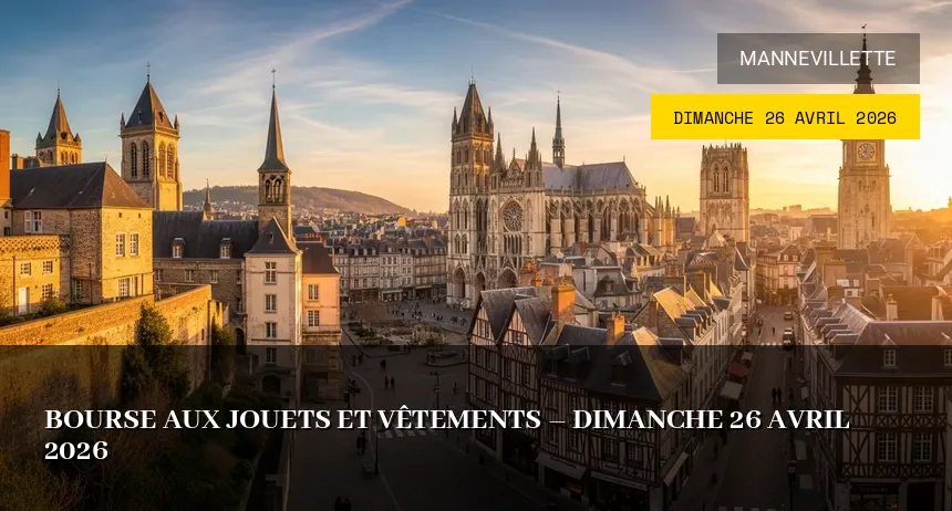 Affiche de l'événement : Bourse aux jouets et vêtements – Dimanche 26 Avril 2026