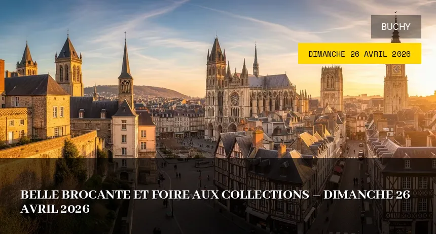 Affiche de l'événement : Belle Brocante et Foire aux Collections – Dimanche 26 Avril 2026