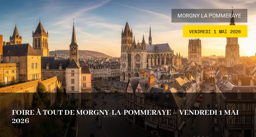 Affiche de l'événement : Foire à tout de Morgny-la-Pommeraye – Vendredi 1 Mai 2026