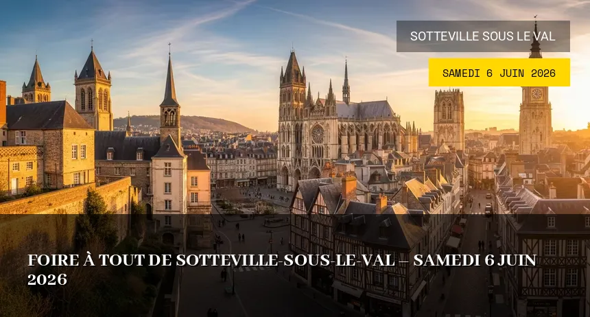 Affiche de l'événement : Foire à tout de Sotteville-sous-le-Val – Samedi 6 Juin 2026
