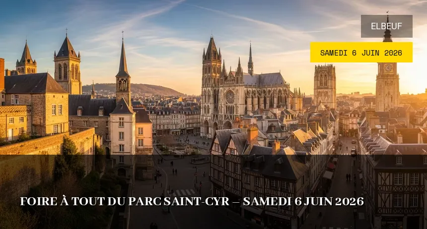 Affiche de l'événement : Foire à tout du parc Saint-Cyr – Samedi 6 Juin 2026