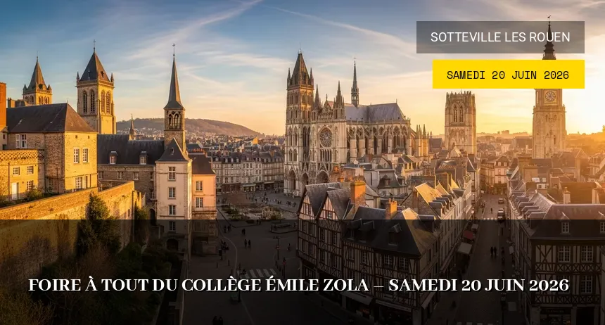 Affiche de l'événement : Foire à tout du Collège Émile Zola – Samedi 20 Juin 2026