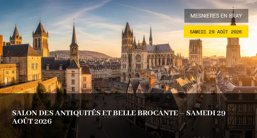 Affiche de l'événement : Salon des Antiquités et Belle Brocante – Samedi 29 Août 2026