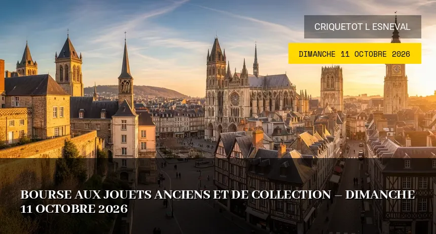 Affiche de l'événement : Bourse aux jouets anciens et de collection – Dimanche 11 Octobre 2026