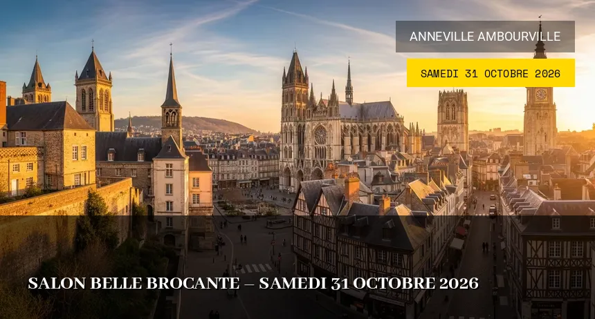 Affiche de l'événement : Salon Belle Brocante – Samedi 31 Octobre 2026